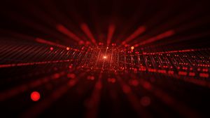 Preview wallpaper fractal, glare, rays, red, abstraction