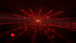 Preview wallpaper fractal, glare, rays, red, abstraction