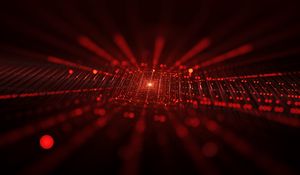 Preview wallpaper fractal, glare, rays, red, abstraction
