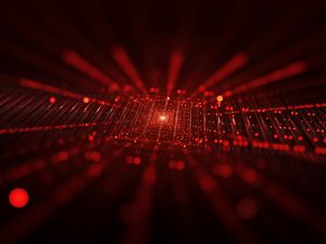 Preview wallpaper fractal, glare, rays, red, abstraction