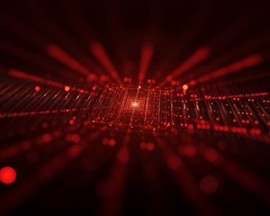 Preview wallpaper fractal, glare, rays, red, abstraction