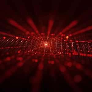 Preview wallpaper fractal, glare, rays, red, abstraction