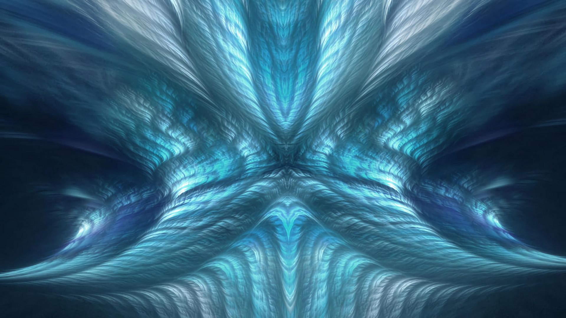 Download Wallpaper X Fractal Glow Abstraction Blue Full Hd Hdtv Fhd P Hd