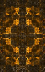 Preview wallpaper fractal, glow, abstraction, yellow