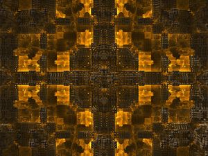 Preview wallpaper fractal, glow, abstraction, yellow