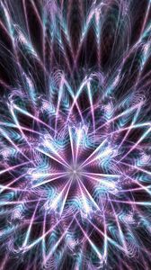 Preview wallpaper fractal, glow, abstraction, blue, purple