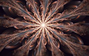 Preview wallpaper fractal, glow, bright, petals, abstraction