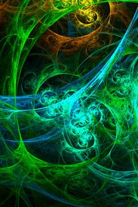 Preview wallpaper fractal, glow, colorful, tangled, abstraction