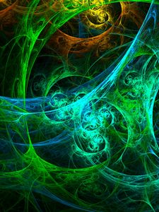 Preview wallpaper fractal, glow, colorful, tangled, abstraction