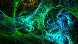 Preview wallpaper fractal, glow, colorful, tangled, abstraction