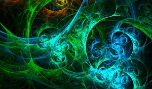 Preview wallpaper fractal, glow, colorful, tangled, abstraction