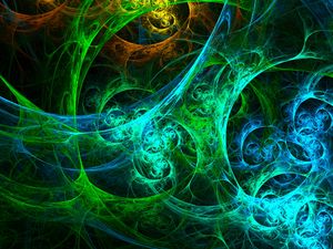 Preview wallpaper fractal, glow, colorful, tangled, abstraction