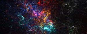 Preview wallpaper fractal, glow, colorful, cloud, abstraction