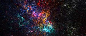 Preview wallpaper fractal, glow, colorful, cloud, abstraction