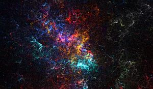 Preview wallpaper fractal, glow, colorful, cloud, abstraction