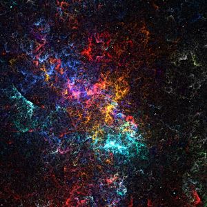 Preview wallpaper fractal, glow, colorful, cloud, abstraction