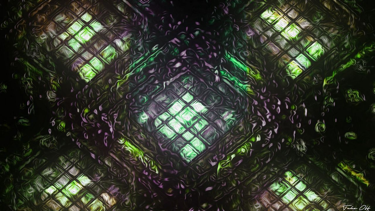 Wallpaper fractal, glow, distortion, abstraction