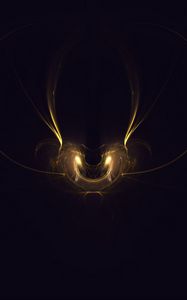 Preview wallpaper fractal, glow, lines, tangled, dark, abstraction