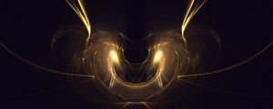 Preview wallpaper fractal, glow, lines, tangled, dark, abstraction