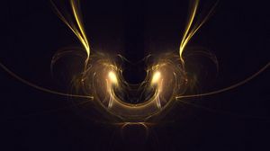 Preview wallpaper fractal, glow, lines, tangled, dark, abstraction