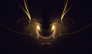 Preview wallpaper fractal, glow, lines, tangled, dark, abstraction