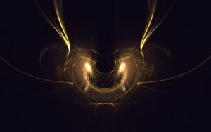 Preview wallpaper fractal, glow, lines, tangled, dark, abstraction