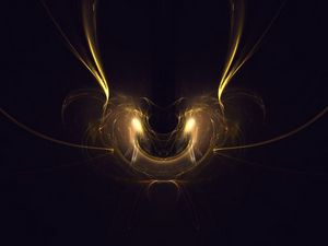 Preview wallpaper fractal, glow, lines, tangled, dark, abstraction