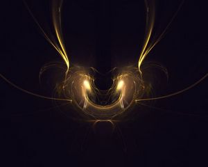 Preview wallpaper fractal, glow, lines, tangled, dark, abstraction