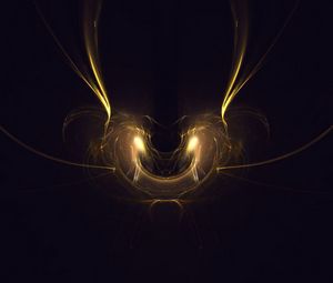 Preview wallpaper fractal, glow, lines, tangled, dark, abstraction