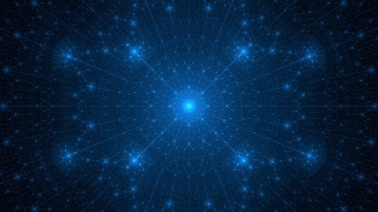 Wallpaper fractal, glow, lines, circles, bright