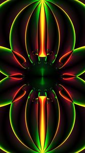 Preview wallpaper fractal, glow, pattern, symmetry, abstraction