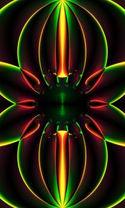 Preview wallpaper fractal, glow, pattern, symmetry, abstraction
