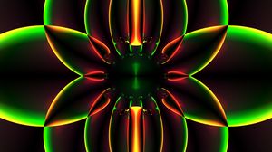 Preview wallpaper fractal, glow, pattern, symmetry, abstraction