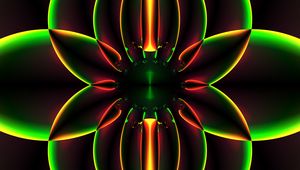 Preview wallpaper fractal, glow, pattern, symmetry, abstraction