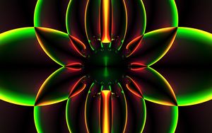 Preview wallpaper fractal, glow, pattern, symmetry, abstraction