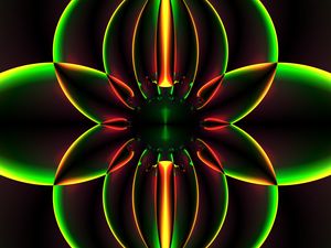 Preview wallpaper fractal, glow, pattern, symmetry, abstraction
