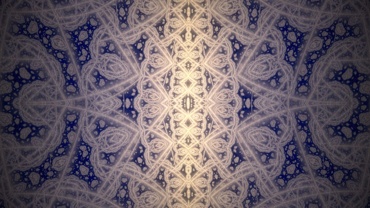 Wallpaper fractal, glow, pattern, blue, abstraction