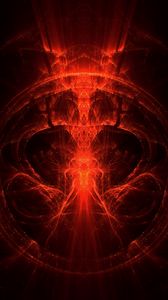 Preview wallpaper fractal, glow, red, light, abstraction