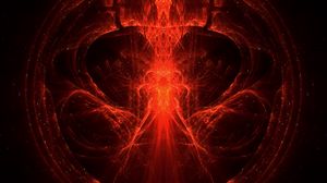 Preview wallpaper fractal, glow, red, light, abstraction