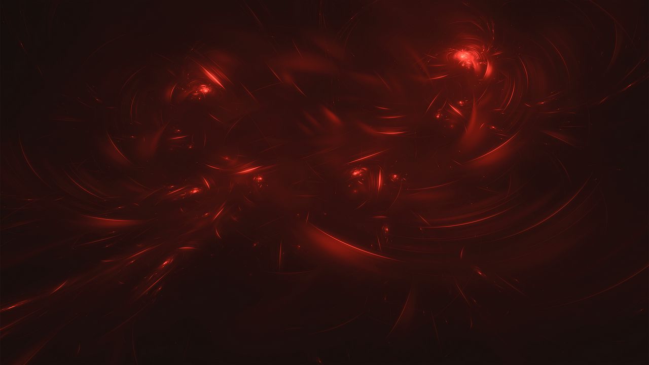 Wallpaper fractal, glow, red, dark, abstraction