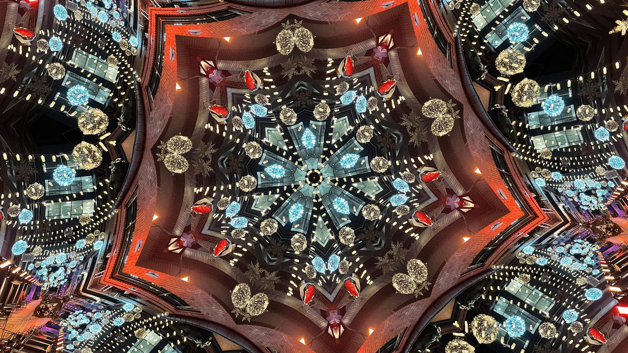 Wallpaper fractal, glow, shapes, pattern, abstraction