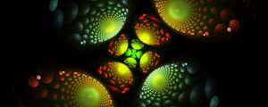 Preview wallpaper fractal, glow, spirals, abstraction, dark