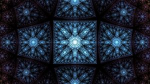 Preview wallpaper fractal, glow, stars, abstraction, dark