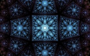 Preview wallpaper fractal, glow, stars, abstraction, dark