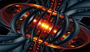 Preview wallpaper fractal, glow, tangled, lines, 3d