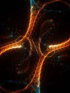 Preview wallpaper fractal, glow, tangled, dark, abstraction