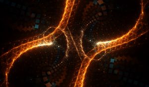 Preview wallpaper fractal, glow, tangled, dark, abstraction