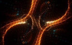 Preview wallpaper fractal, glow, tangled, dark, abstraction