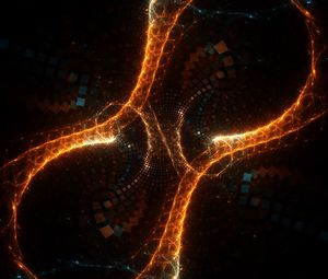 Preview wallpaper fractal, glow, tangled, dark, abstraction