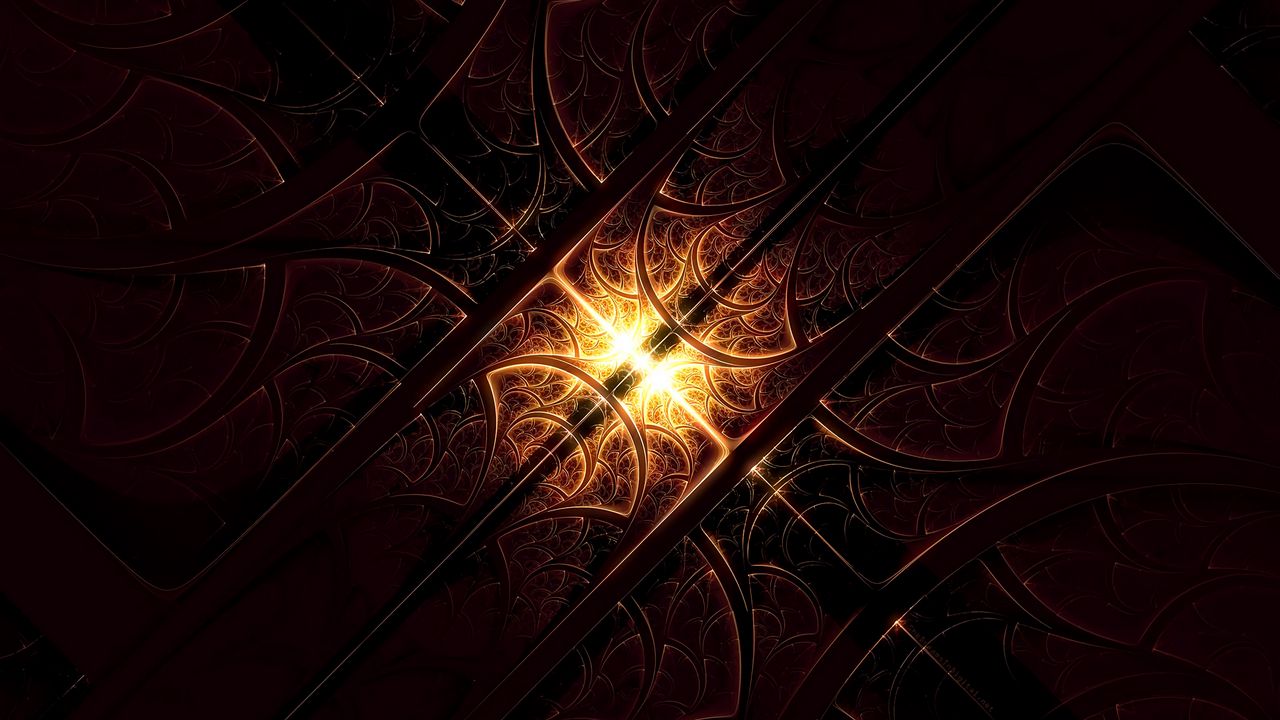 Wallpaper fractal, glow, tangled, pattern, abstraction